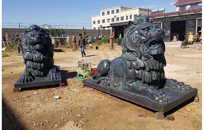 銅雕塑廠家，歐式銅獅子，匯豐銀行銅獅子