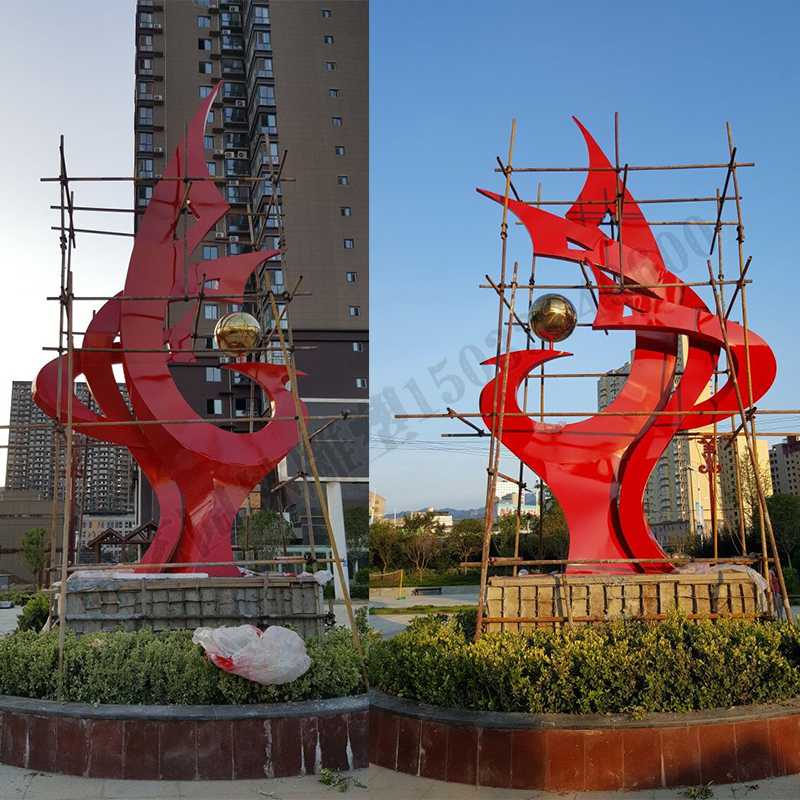 大型不銹鋼雕塑，不銹鋼鳳凰雕塑，小區(qū)不銹鋼景觀雕塑