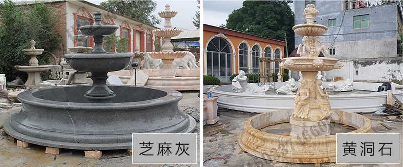 大理石景觀噴泉材質(zhì)，石雕噴泉工廠，定制大理石景觀噴泉