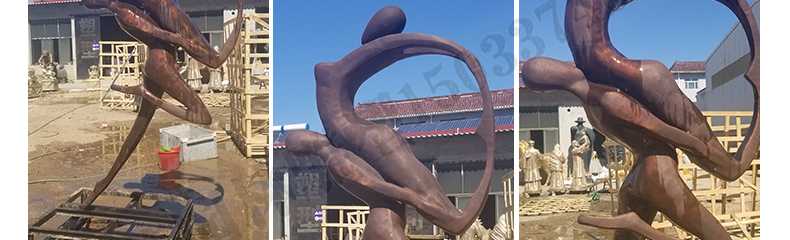 銅舞蹈人物雕塑，抽象男女人物雕塑，抽象跳舞人物銅雕塑