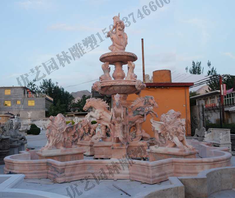 大理石景觀噴泉，歐式大型噴泉，石雕噴泉廠家