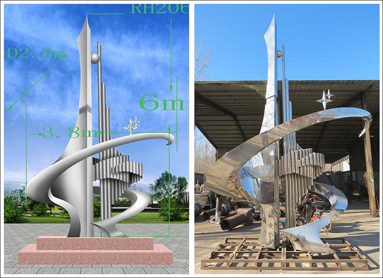 大型不銹鋼雕塑，不銹鋼雕塑廠家，室外大型景觀雕塑