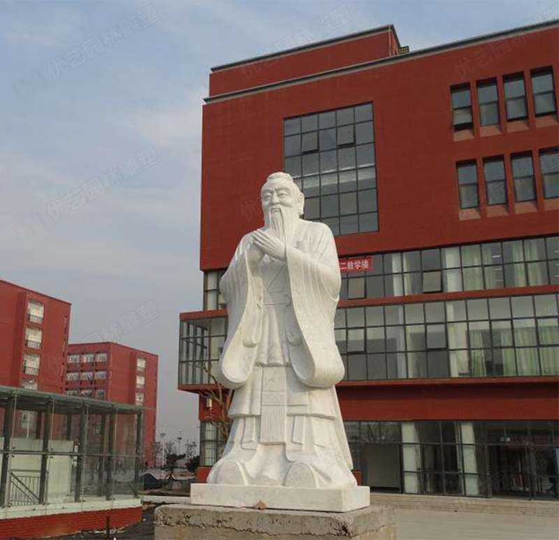 校園石雕孔子像，大理石孔子像