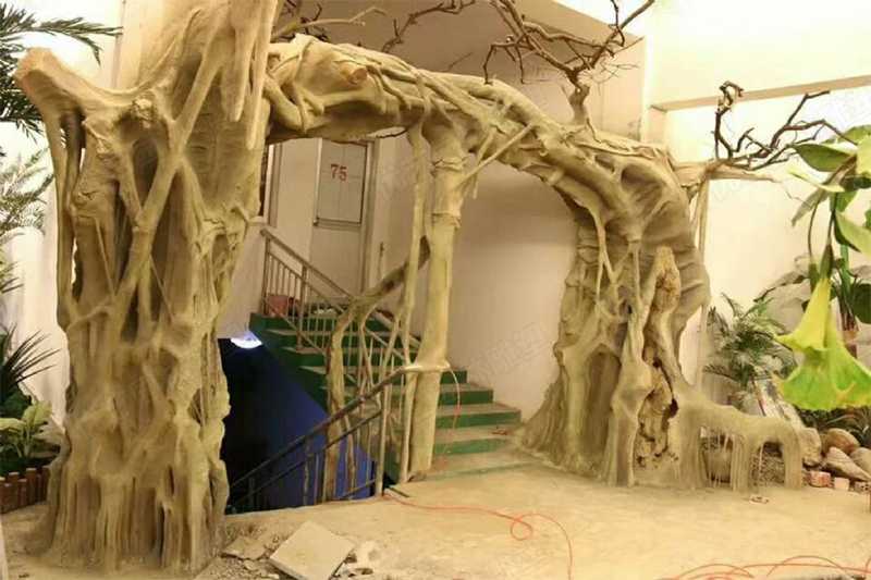 水泥仿真樹木雕塑，仿真水泥雕塑