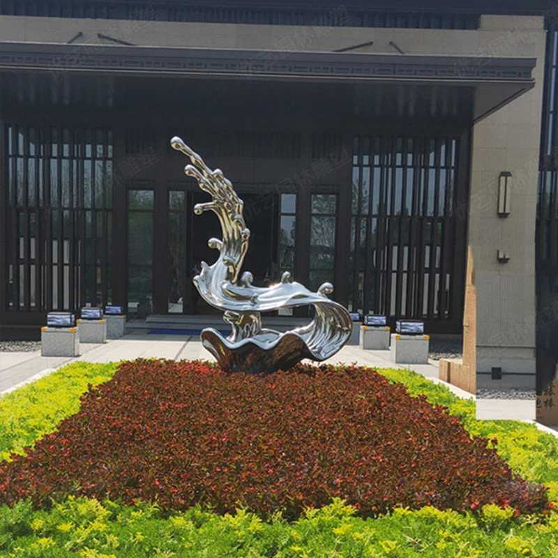 不銹鋼水滴雕塑，不銹鋼雕塑廠家