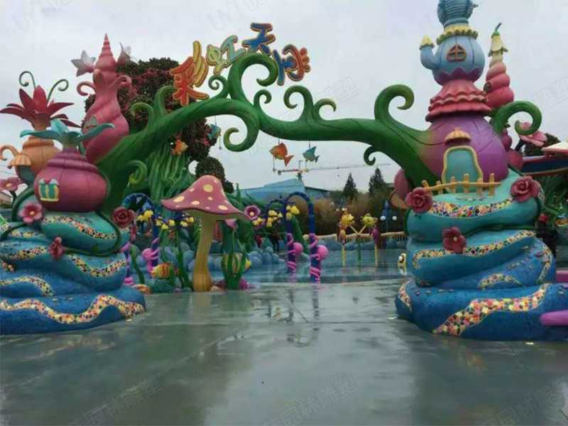 水泥雕塑，水泥卡通門頭