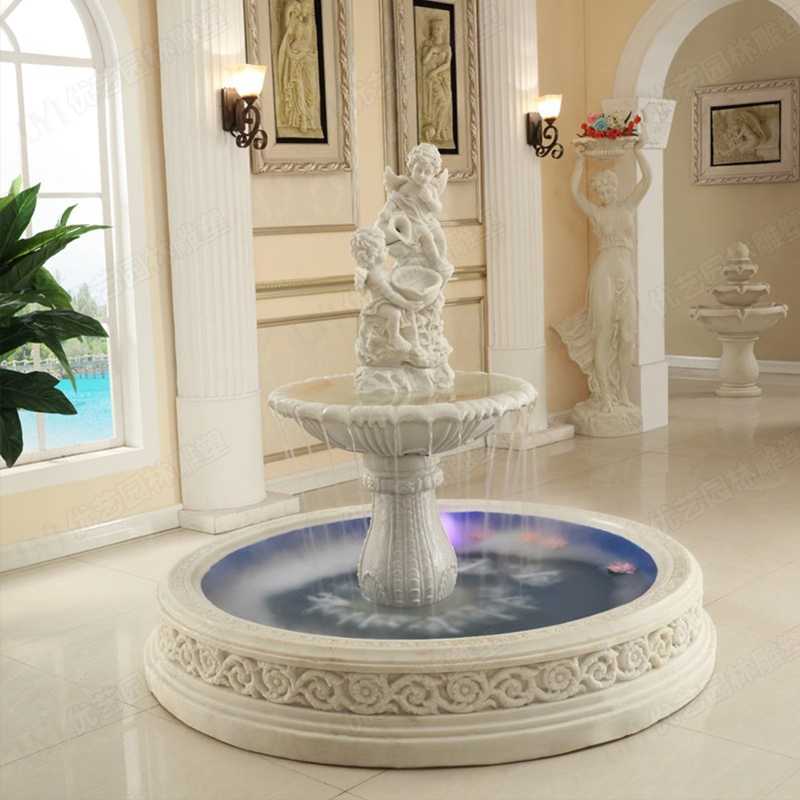 石雕噴泉，歐式人物噴泉